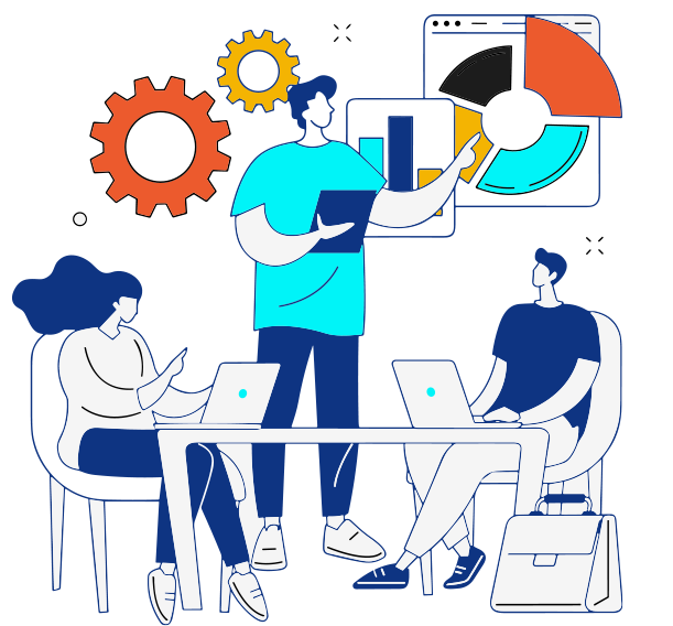 EKAO Soft services illustration - mobile and web development